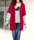 Longstrickjacke rot