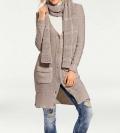 Longstrickjacke taupe