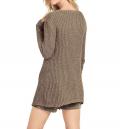 Longstrickjacke taupe