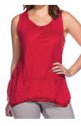 Longtop mit Spitze rot