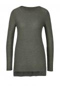 Luxus-Rippenstrickpullover khaki