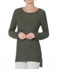 Luxus-Rippenstrickpullover khaki