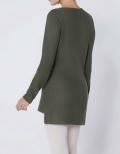 Luxus-Rippenstrickpullover khaki