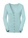 Luxus-Strickjacke aqua