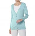 Luxus-Strickjacke aqua