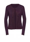 Luxus-Strickjacke mit Seide bordeaux