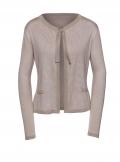 Luxus-Strickjacke mit Seide taupe