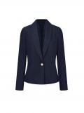 Lyocell-Blazer mit Spitze marine