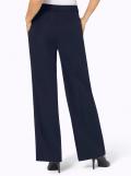 Lyocell-Hose mit weitem Bein marine