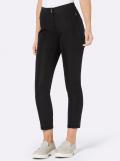 Lyocell-Hose mitJacquard-Schriftzug am Bund schwarz