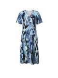 Lyocell-Jersey-Druckkleid blau-gemustert