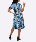 Lyocell-Jersey-Druckkleid blau-gemustert