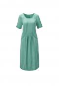 Lyocell-Kleid mitBiesen und Spitzenborte salbei
