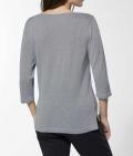 Lyocell-Schurwolle-Pullover mit Strass silber