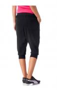Marken-3/4 Sweathose schwarz