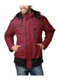 Marken-3-in-1 Outdoorjacke rot-schwarz