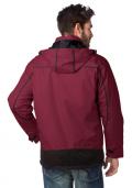 Marken-3-in-1 Outdoorjacke rot-schwarz