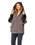 Marken-3-in-1-Wandlungsjacke taupe