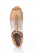 Marken-Ankle-Boot beige
