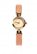 Marken-Armbanduhr+Armreif rosé-goldfarben