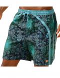 Marken-Badeshorts petrol-print