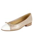 Marken-Ballerina beige-weiß