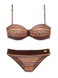 Marken-Bandeau-Bikini braun-orange Gr. 34 C/D Cup