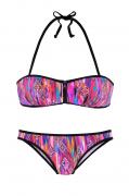 Marken-Bandeau-Bikini bunt A/B-Cup