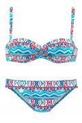 Marken-Bandeau-Bikini bunt B-Cup