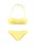 Marken-Bandeau-Bikini hellgelb Cup-C