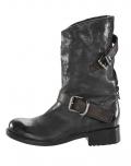Marken-Biker-Boots schwarz