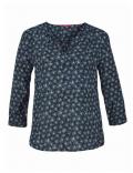 Marken-Bluse blau gemustert