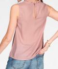 Marken-Bluse mit Rüschen rosé