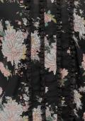 Marken-Bluse mit Spitze schwarz-bunt