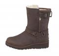 Marken-Boots mit Lammfell braun