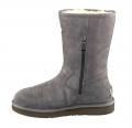 Marken-Boots mit Lammfell grau