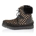 Marken-Boots schwarz-braun