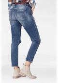 Marken-Boyfriend-Jeanshose MIKA blau-used