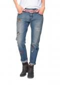 Marken-Boyfriendjeans hellblau 34 inch