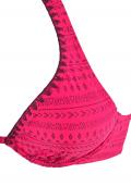 Marken-Bügelbikini pink-bedruckt F-Cup