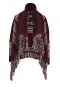 Marken-Cardigan bordeaux-bunt