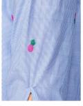 Marken-Carmenbluse blau Gr. 40