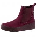 Marken-Chelseaboot mit Nieten merlot