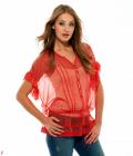 Marken-Chiffon-Tunika rot