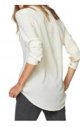 Marken-Chiffonbluse creme