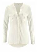 Marken-Chiffonbluse creme