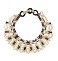 Marken-Collier beige-braun