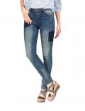 Marken-Damen-Jeans blau-used