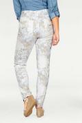 Marken-Damen-Jeans weß-print