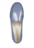 Marken-Damen-Lackleder-Slipper blaugrau